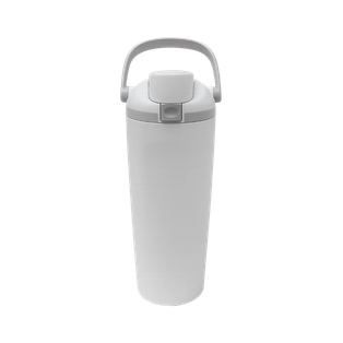 Termo, acero inoxidable, blanco, 30 oz, Yawa de boquilla con tapa de seguridad
