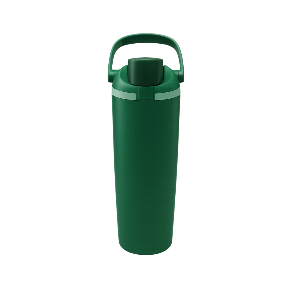 [P299094] Termo, acero inoxidable, verde, 30 oz, Yawa de boquilla con tapa de seguridad