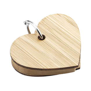 Libreta, Bambu, natural, 80 hojas con forma de corazón