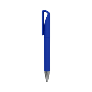 Lapicero, plástico, azul reflex, Nez clip de bambú
