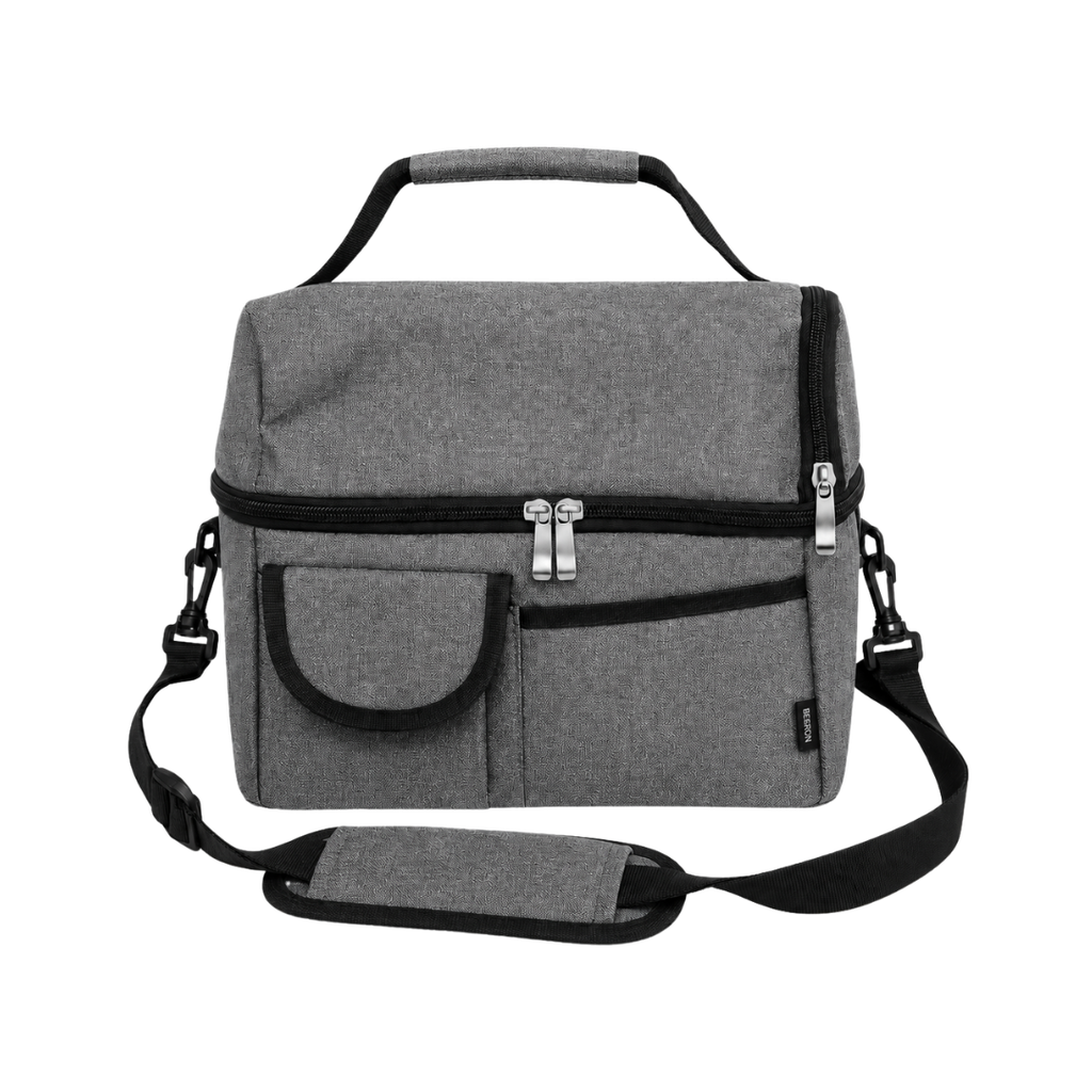 [P299128] Lonchera Poliéster 600D RPET /  25 x 24 x 15 cm, Gris