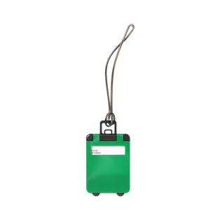 Identificador Maletas, Plastico,  5.5 x 9.5 x 0.4 cm, verde