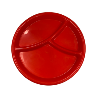 Boquitero con divisiones redondo, plastico, 2 cm, Rojo