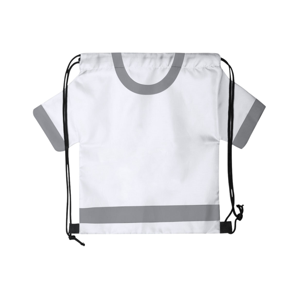 [P299149] Mochila en forma de camiseta,  Poliéster 210D, 56 x 42 x cm, Blanco
