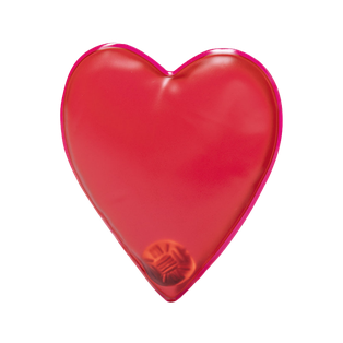 Parche térmico con diseño corazón, plastico, 8 x 10 x 1 cm, Rojo