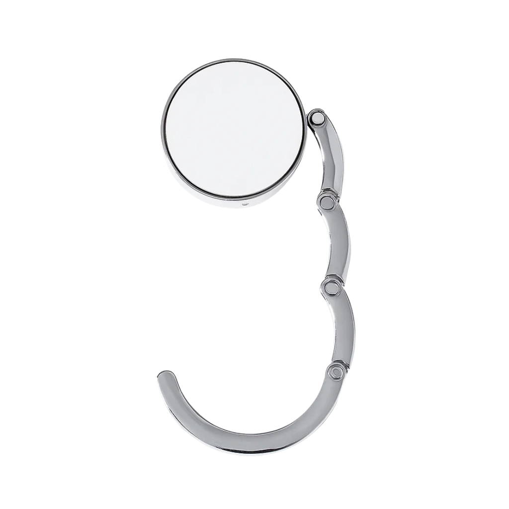 [P299157] Cuelgabolsos, metálico,  8  cm, Blanco