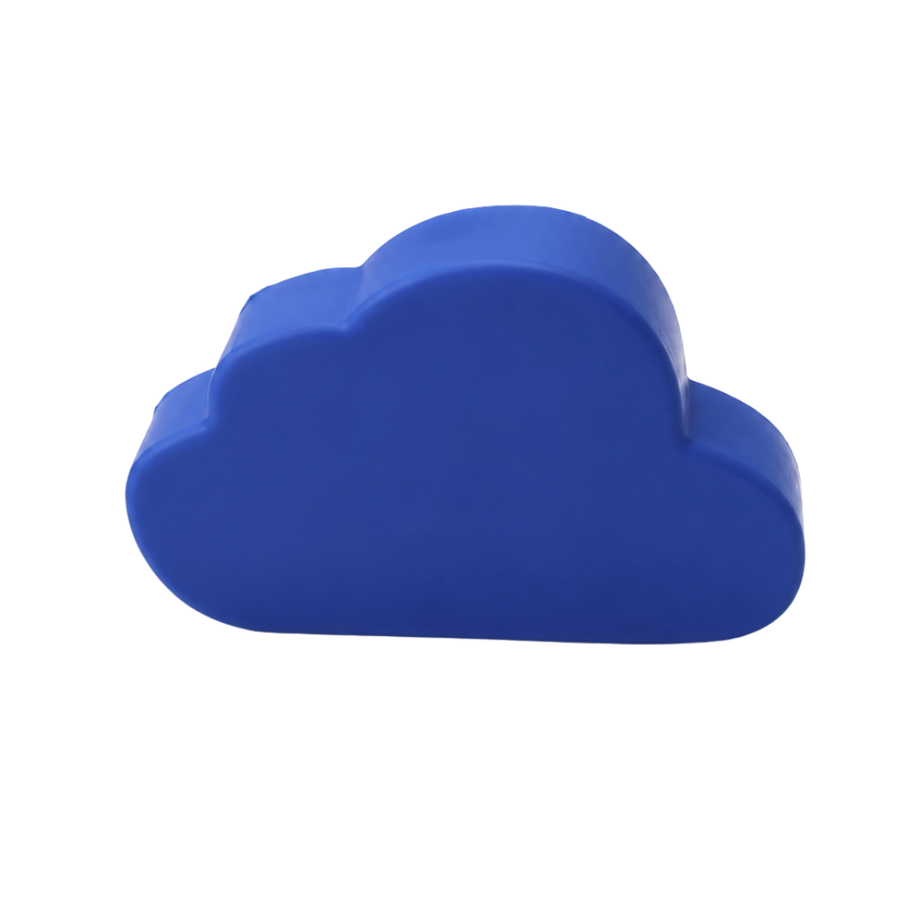 [P299167] Antiestrés en forma de nube, PU, 9.5 x 6 x 1.9 cm, Azul