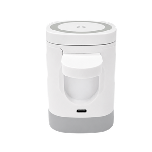 Cargador inalámbrico magnético 3 en 1 de 15W,  ABS reciclado, 6.4 x 9 x 6.4 cm, Blanco