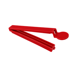 Clip, Plástico, Rojo, 14 cm, para bolsa 26 cm abierto