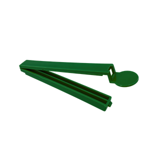 Clip, Plástico, Verde, 14 cm, para bolsa 26 cm abierto