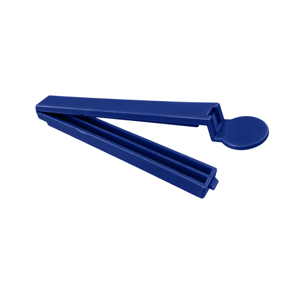 [H570959] Clip, Plástico, Azul, 14 cm, para bolsa 26 cm abierto