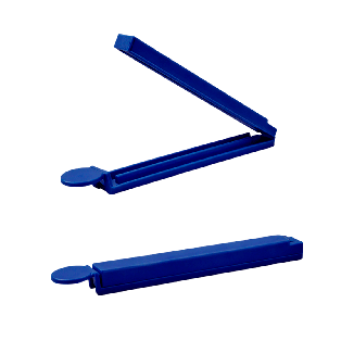 Clip, Plástico, Azul, 14 cm, para bolsa 26 cm abierto