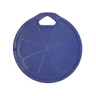 Tabla para picar, Plástico, Azul, 18 cm, Redondo