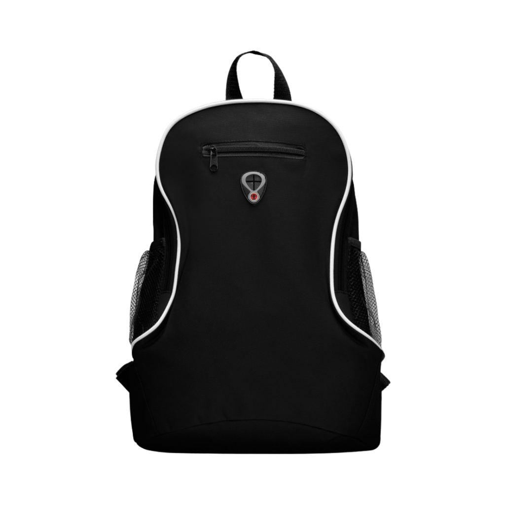 [P299194] Mochila, Oxford, Negro, 40*30*18 cm, Recreo con bolsas mesh laterales