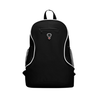 Mochila, Oxford, Negro, 40*30*18 cm, Recreo con bolsas mesh laterales