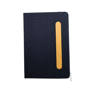 Libreta, RPET, Azul Oscuro, A5, Lock plegable para posacelular