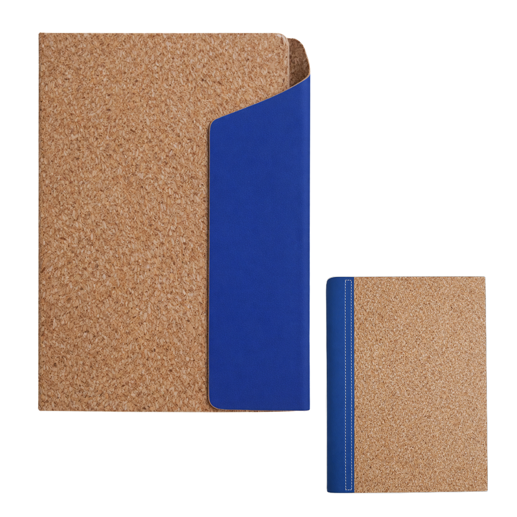 [P299214] Libreta, Corcho, Azul, A5, Suit con pestaña PU magnética para cierre