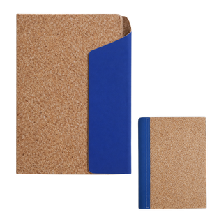 Libreta, Corcho, Azul, A5, Suit con pestaña PU magnética para cierre