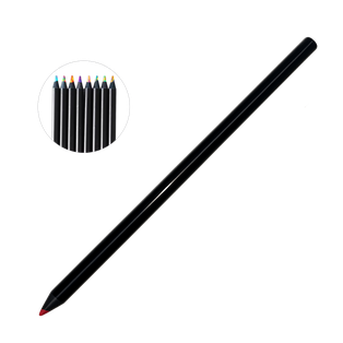 Lápiz, Madera, Negro, 18cm, mina arcoiris
