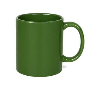 Pocillo LC, Ceramica, Verde Obscuro  11 Oz