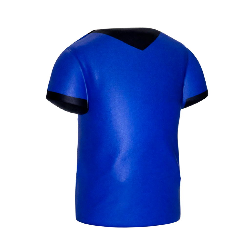 [P299223] Antiestrés, PU, Azul Reflex, 10*8.3*4.5cm, forma de camiseta deportiva