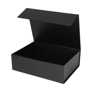 CAJA, CARTÓN, NEGRO, 32*30*12cm cm, plegable 2mm de grosor tapa magnética
