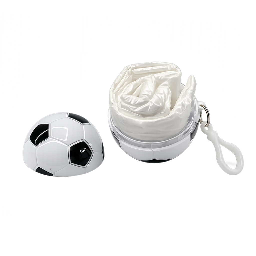 [P299231] CAPA, PLÁSTICO, TRANSPARENTE, 90*120 cm cm, en pelota 6.5 cm diseño de fútbol con gancho
