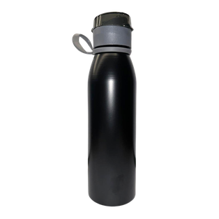 PACHÓN, ALUMINIO, NEGRO MATE, 620 ML ml, Handy rosca gris tapa transparente