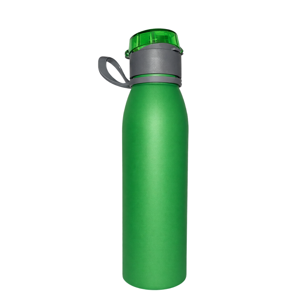 [P299242] PACHÓN, ALUMINIO, VERDE MATE, 620 ML ml, Handy rosca gris tapa verde
