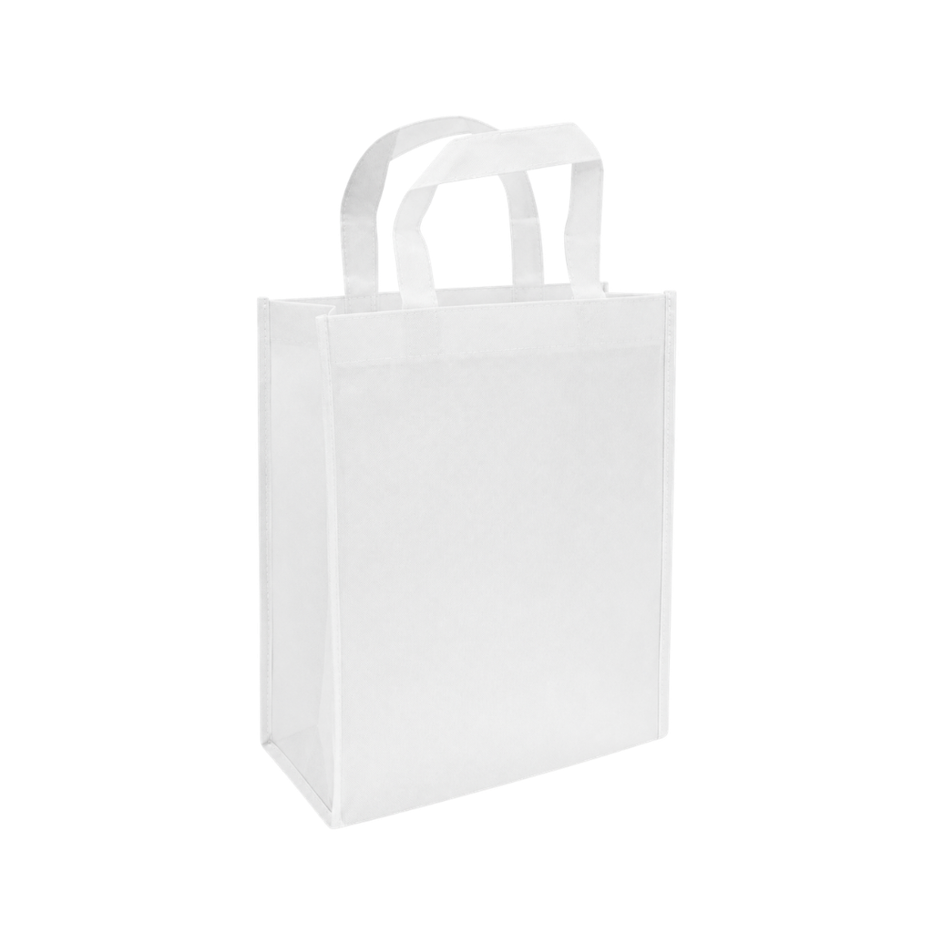 [P299250] BOLSA, TELA ECOLÓGICA, BLANCO, 40*35*12 cm cm, cosida para sublimar, con fuelle y agarrador de 60 cm, 80g