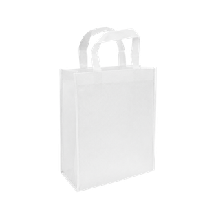 BOLSA, TELA ECOLÓGICA, BLANCO, 40*35*12 cm cm, cosida para sublimar, con fuelle y agarrador de 60 cm, 80g