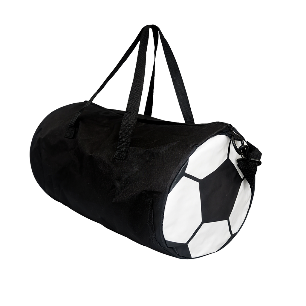 [P299268] MALETIN, OXFORD, NEGRO, 25*48 cm, tubular con diseño lateral de pelota de futbol