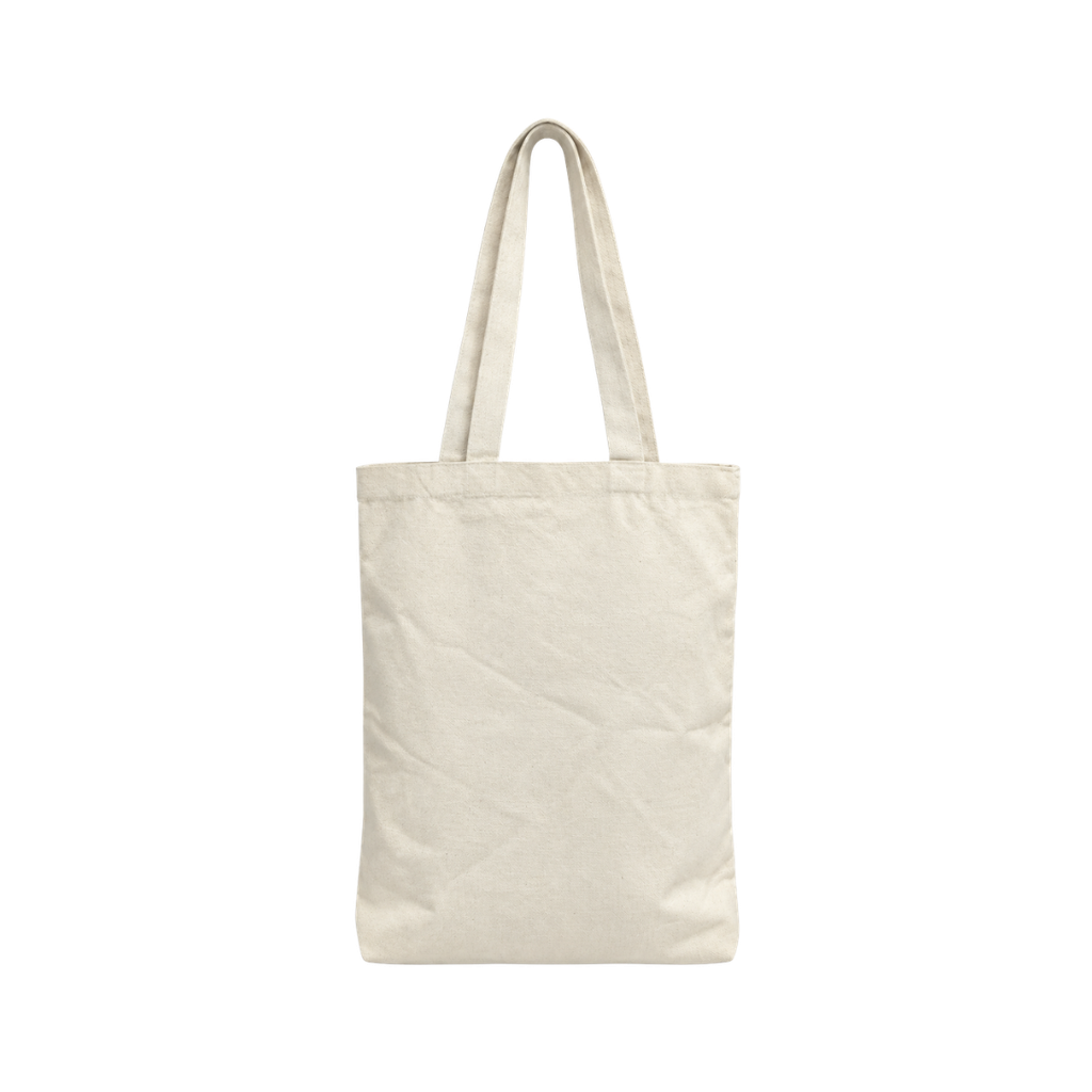 [P299307] Bolsa algodón natural 35*40*10 cm Cotton con poliester, agarrador de 60 cm