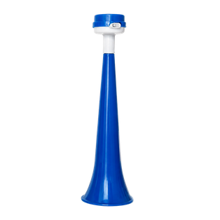 Vuvuzela plástica azul reflex 27*8cm con boquilla lateral