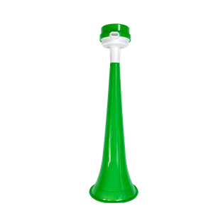 Vuvuzela plástica verde 27*8cm con boquilla lateral