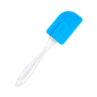 Paleta Silicón Celeste 18*4,5 Cm Miserable mango plástico transparente