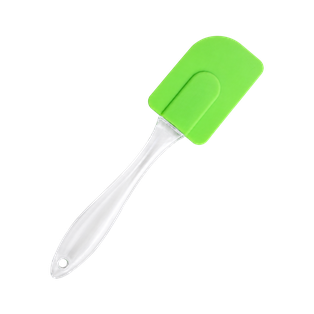 Paleta Silicón verde 18*4,5 Cm Miserable mango plástico transparente