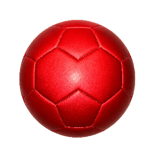 PELOTA, PVC, ROJO, 330 gr, No 5 metalizada +PU+Poliester