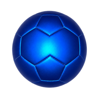 PELOTA, PVC, AZUL, 330 gr, No 5 metalizada +PU+Poliester