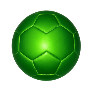 PELOTA, PVC, VERDE, 330 gr, No 5 metalizada +PU+Poliester