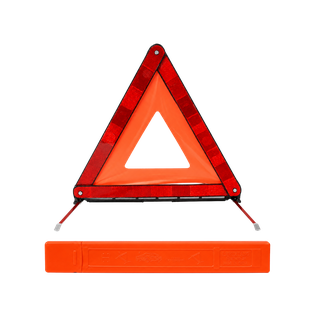 Señalizador, PLÁSTICO, ANARANJADO, 45*43 cm, triangular portable plegable para tránsito