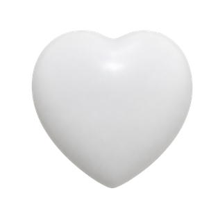 ANTIESTRES, PU, BLANCO, 7*6.8*5 cm, forma de corazón