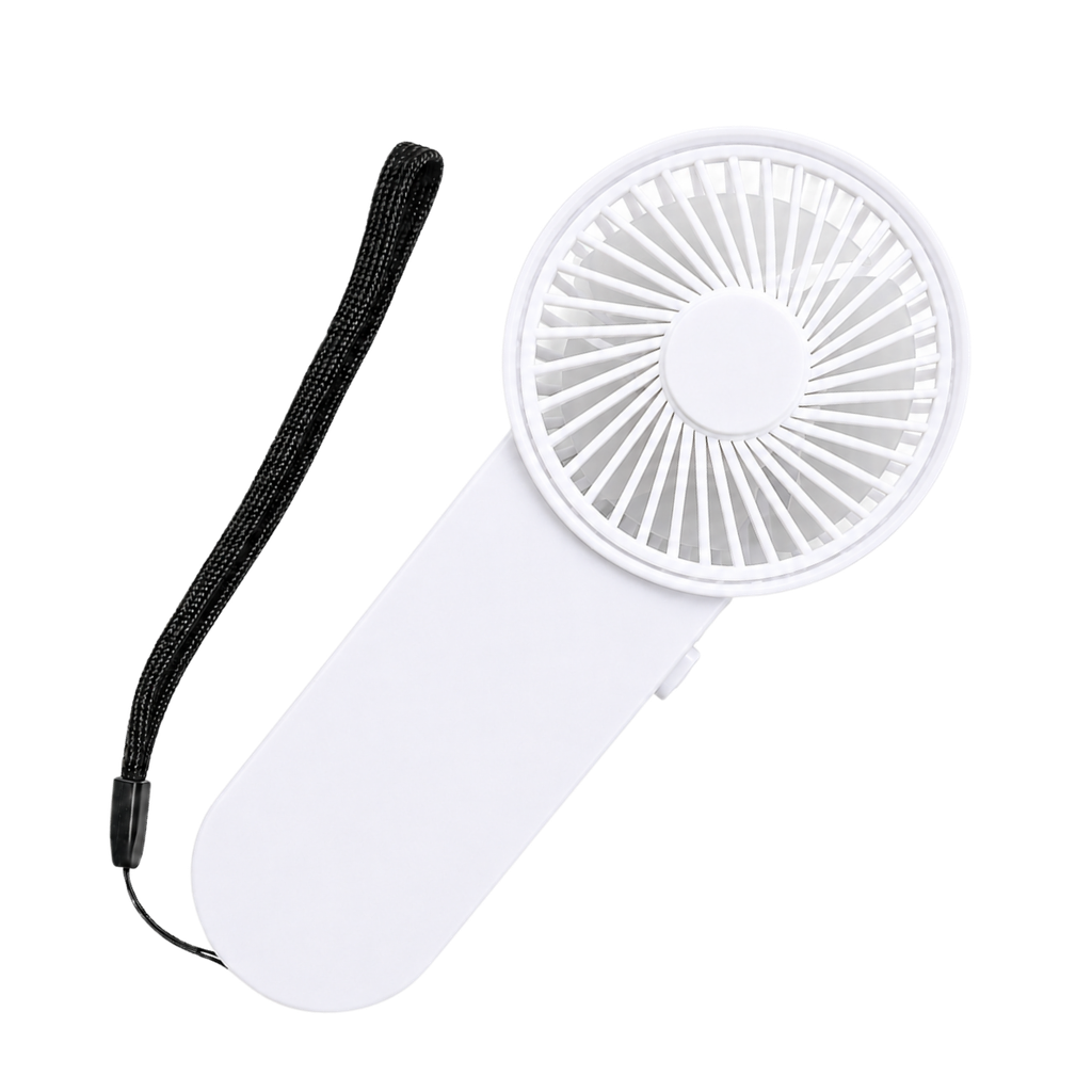 [TG104193] VENTILADOR, PLÁSTICO, BLANCO, 6,5x3,8x15 cm, de mano, mango liso con cinta para llevar