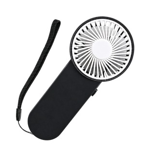 VENTILADOR, PLÁSTICO, NEGRO, 6,5x3,8x15 cm, de mano, mango liso con cinta para llevar