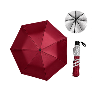 SOMBRILLA, POLIESTER, ROJO, 55 cm, secretarial silver back  7 varillas de acero