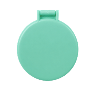 ESPEJO DE BOLSILLO, PLÁSTICO, VERDE, 6.3 cm