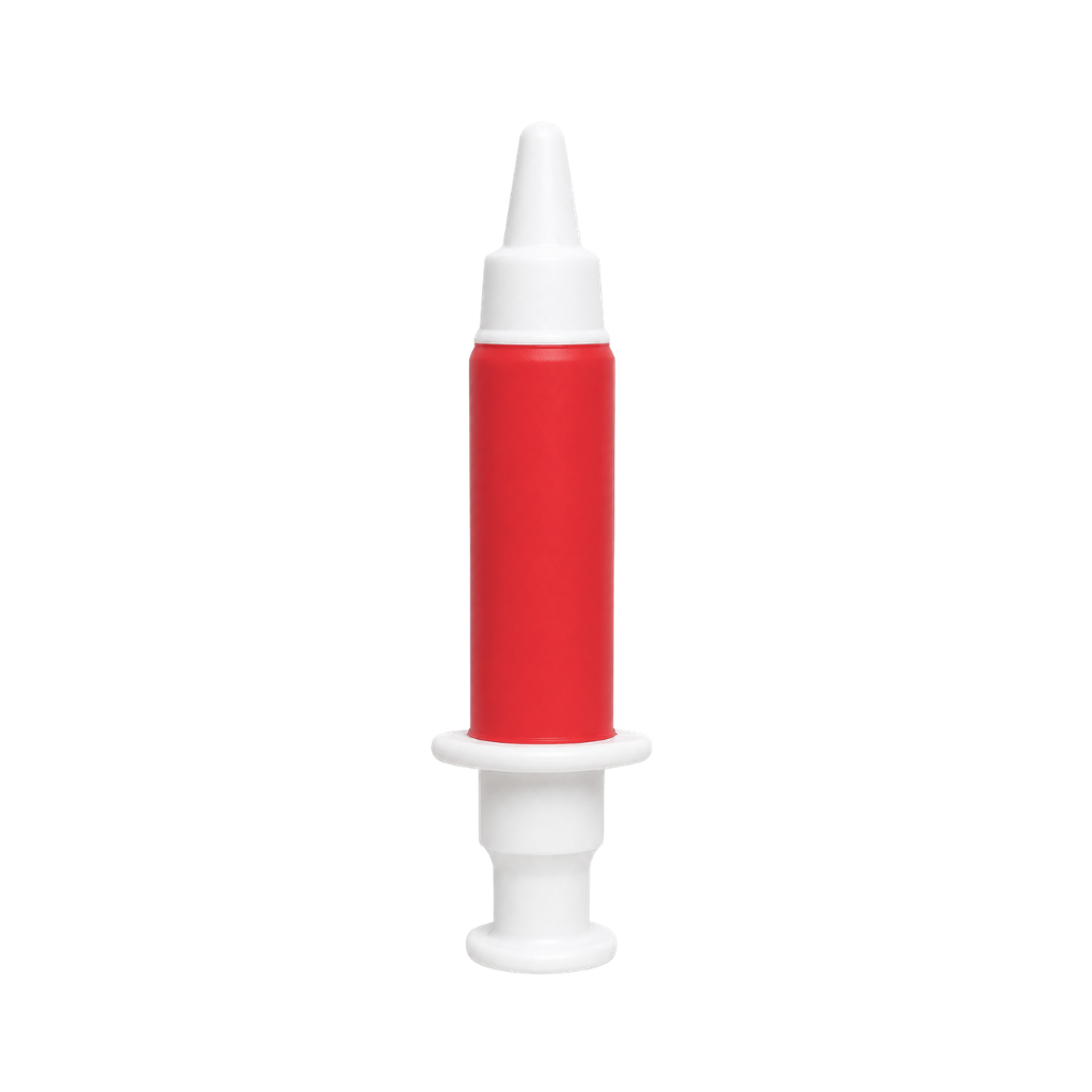 [P299351] ANTIESTRES, PU, ROJO, 15*2.5 cm, forma de jeringa