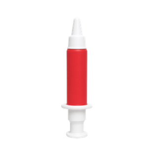 ANTIESTRES, PU, ROJO, 15*2.5 cm, forma de jeringa