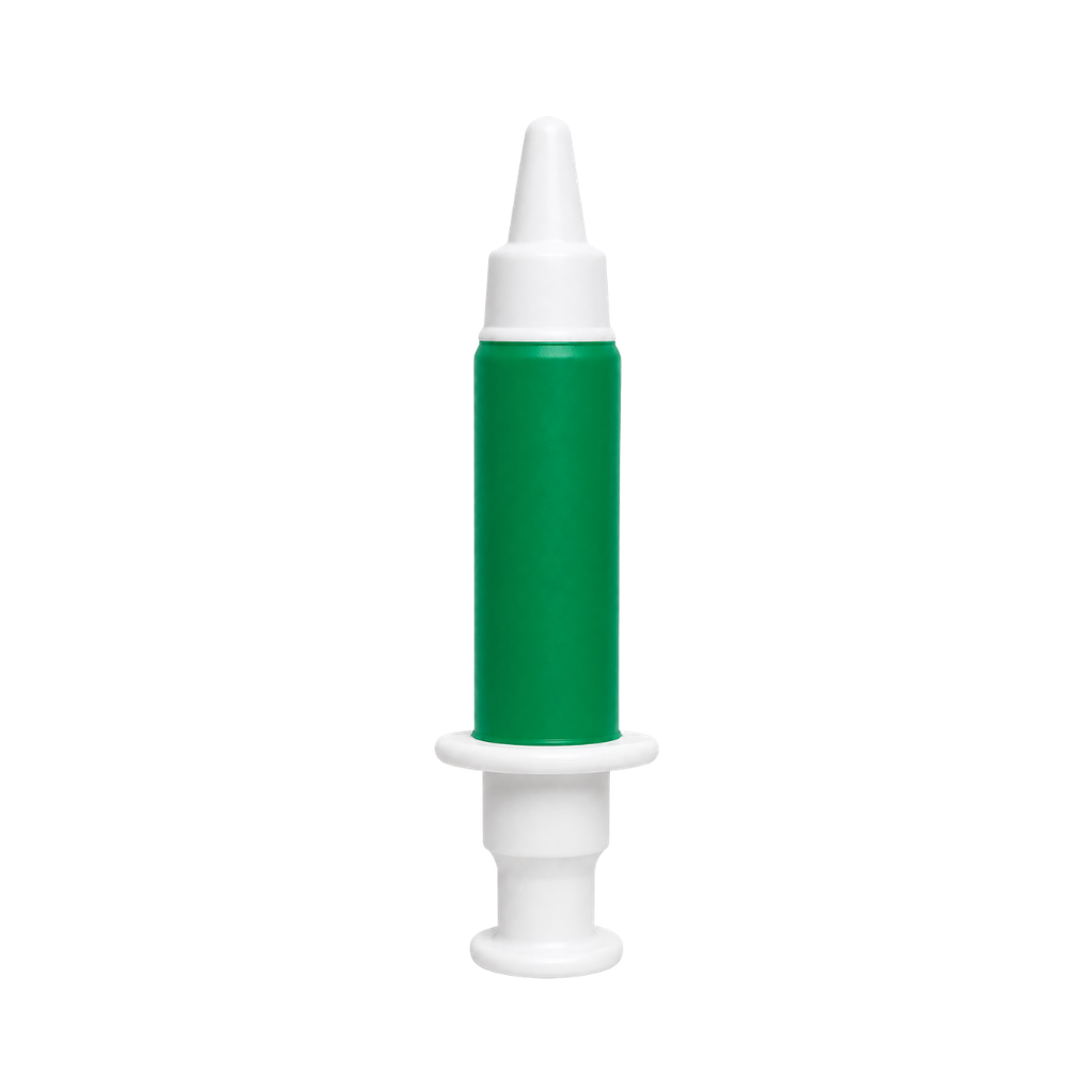 [P299352] ANTIESTRES, PU, VERDE, 15*2.5 cm, forma de jeringa