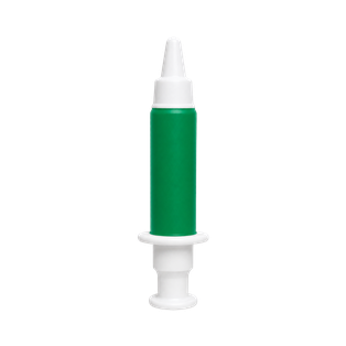 ANTIESTRES, PU, VERDE, 15*2.5 cm, forma de jeringa